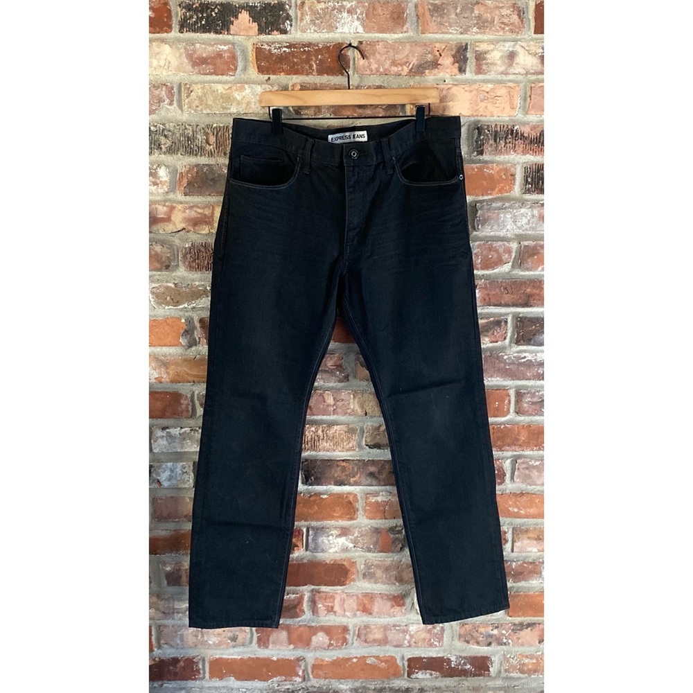 Express Rocco Slim Fit Skinny Jeans Black Wash Size 36